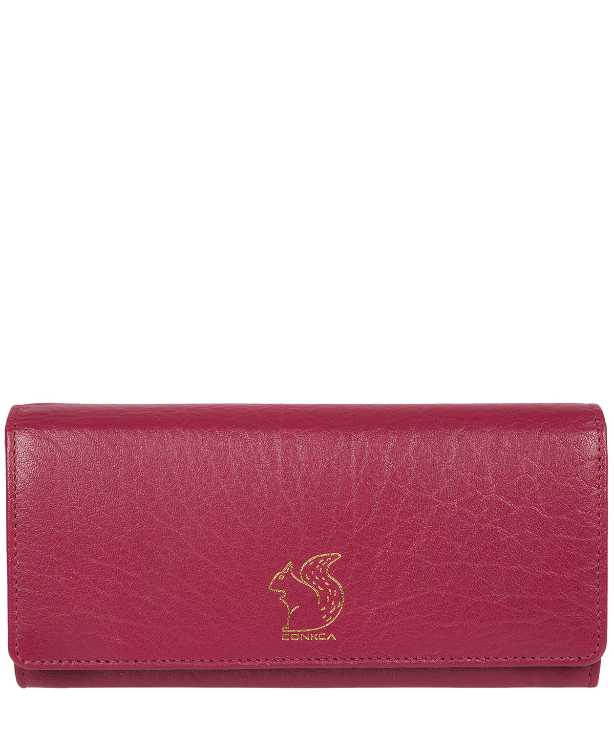 'Arabella' Orchid Tri-Fold Leather Purse image 1