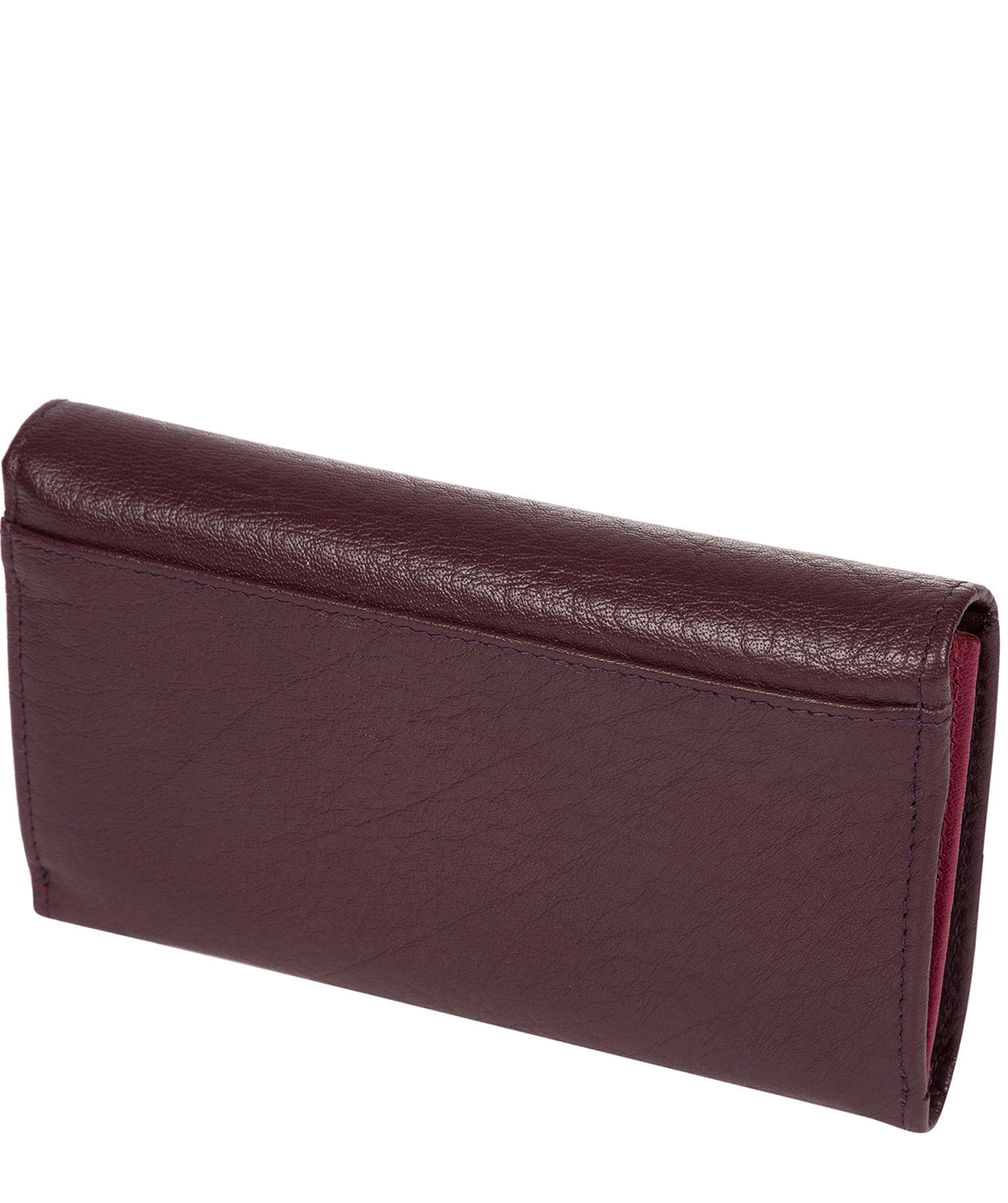 'Colleen' Plum Tri-Fold Leather Purse image 4