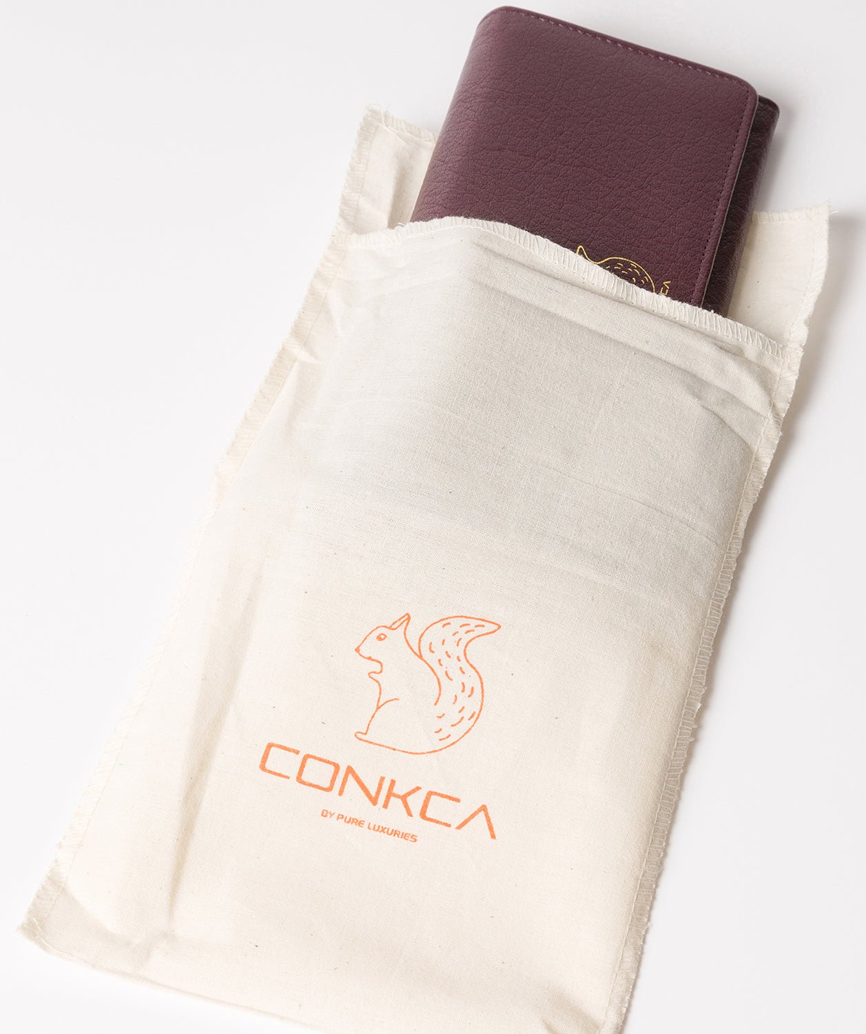 'Colleen' Plum Tri-Fold Leather Purse image 5