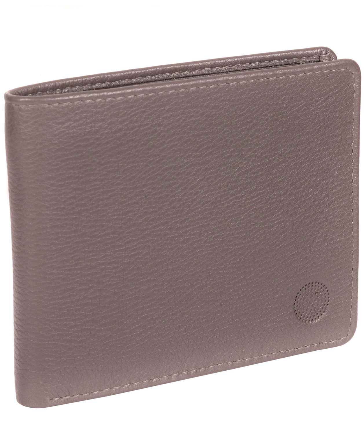 'Carter' Taupe Grey Leather 12-Card Wallet