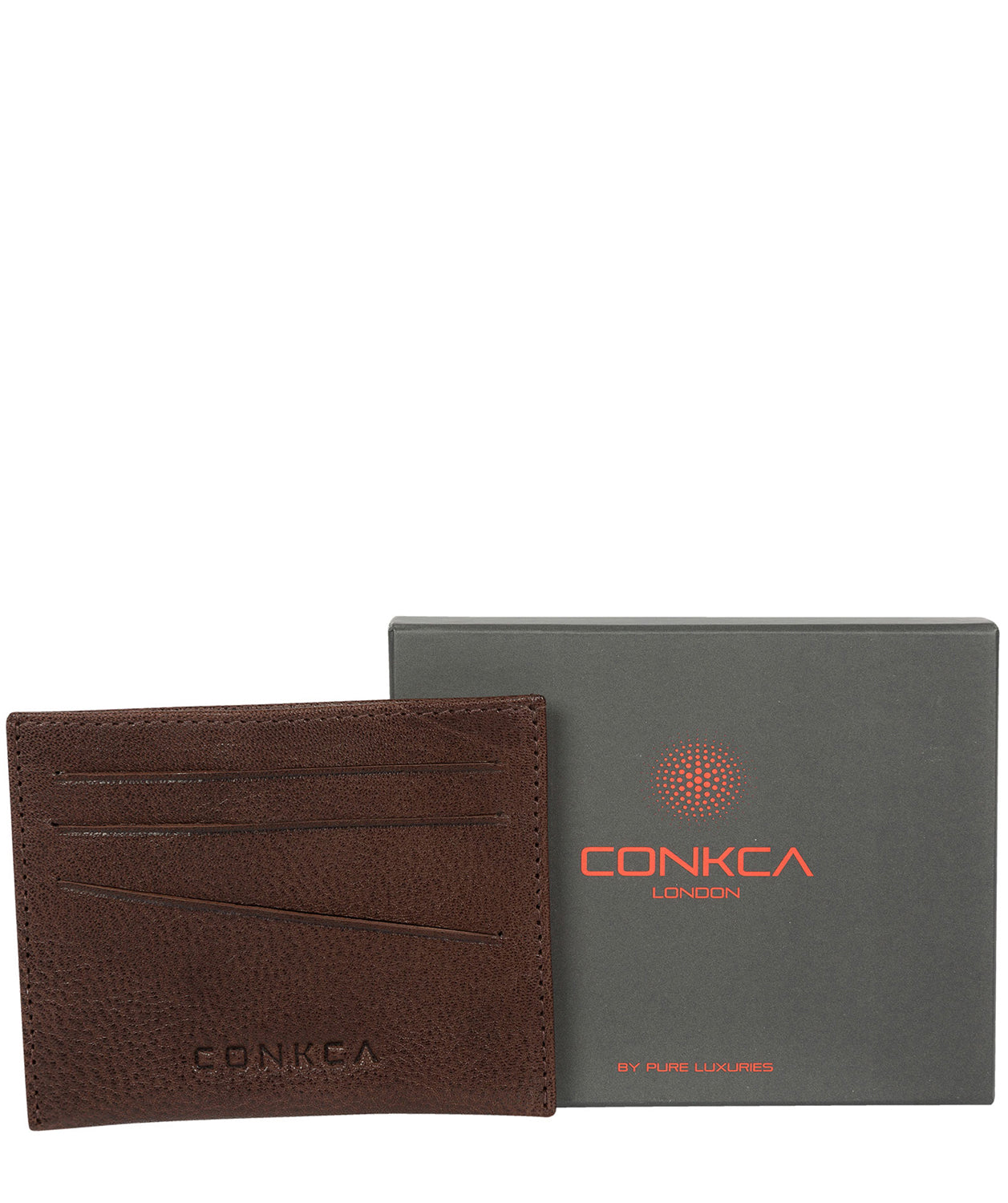 'Otis' Dark Brown Bi-Fold Leather Wallet image 5