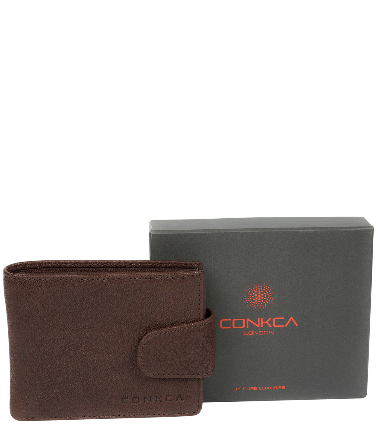 'Bret' Dark Brown Bi-Fold Leather Wallet image 7