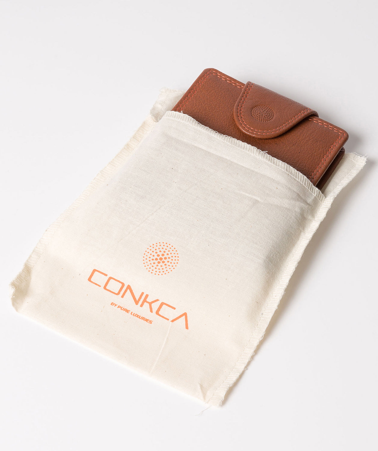 'Dunbar' Chestnut Orange Leather Wallet